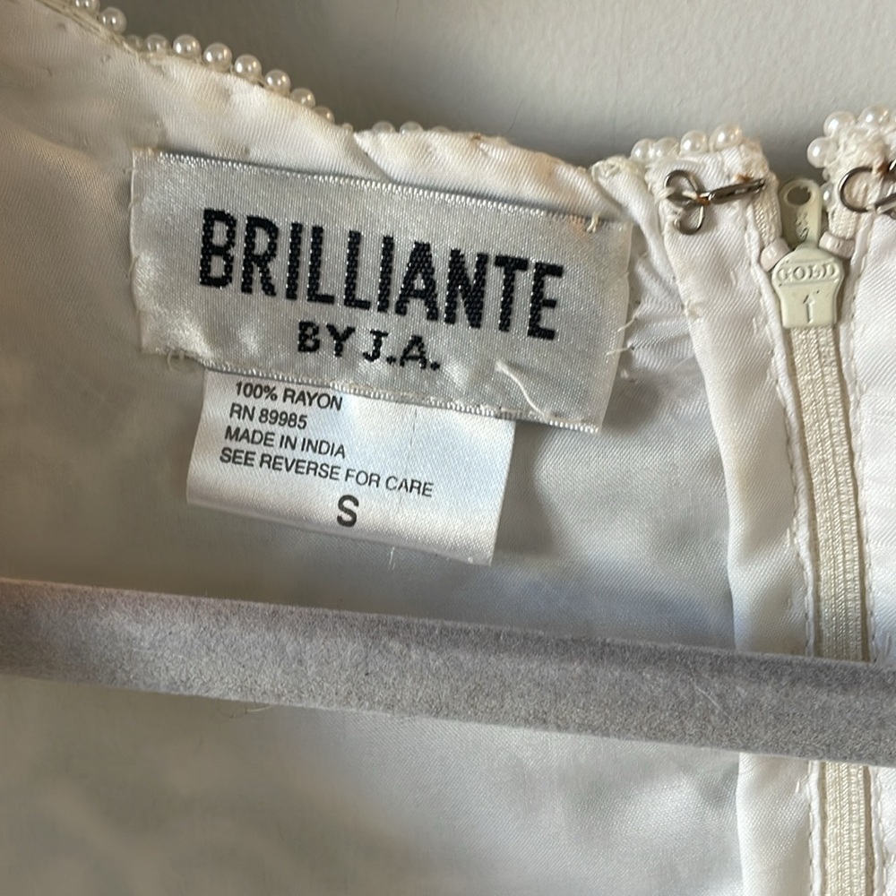 Brilliante by JA, vintage bridal wedding dress separate top, bead and lace small - Picture 4 of 8